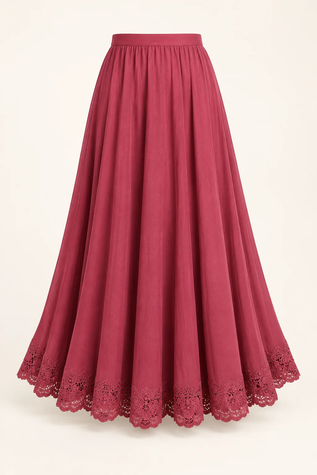 Berry Rose Berry Lace Maxi Skirt
